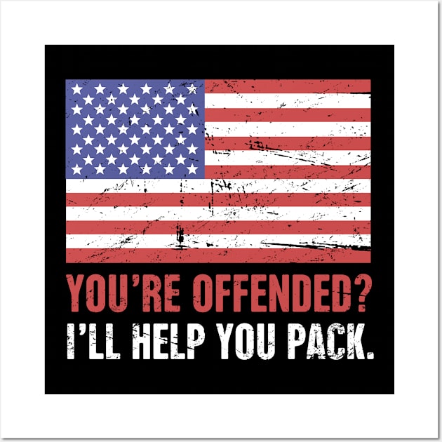 Offended? Proud American Christian Wall Art by Wizardmode